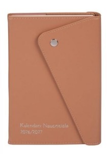 KALENDARZ NAUCZYCIELA 2026/27 A5 BRĄZOWY ZAPINANY
