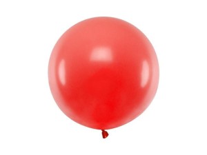 BALON OKRĄGŁY PASTEL POPPY RED 60CM