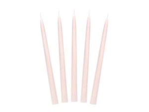 ŚWIECA STOŻKOWA MATOWA NUDE 24CM 10SZT