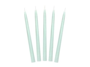 ŚWIECA STOŻKOWA MATOWA SZAŁWIOWY 24CM 10SZT