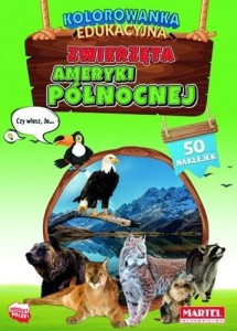 ZWIERZĘTA AMERYKI PÓŁNOCNEJ Z NAKLEJKAMI