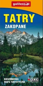 MAPA KIESZONKOWA TATRY, ZAKOPANE LAMINOWANA