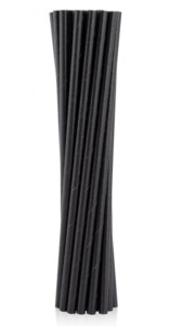RURKI SŁOMKI PAPIEROWE CZARNE 6X197MM 12SZT