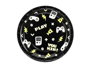 TALERZYKI GAMEPAD 23CM 6 SZT