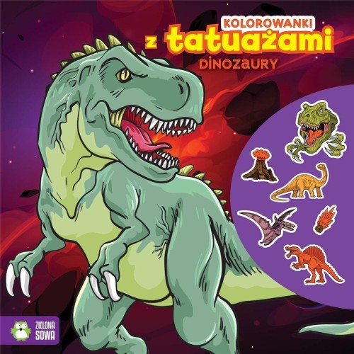 Kolorowanki z tatuażami. Dinozaury, praca zbiorowa