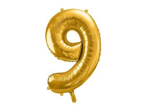 BALON FOLIOWY 9 86CM ZŁOTY