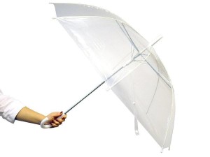 PARASOLKA AUTOMATYCZNA PRZEZROCZYSTA BIAŁE WYKOŃCZ