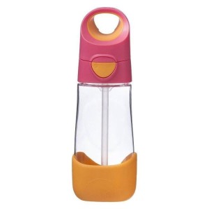 BUTELKA TRITANOWA ZE SŁOMKĄ STRAWBERRY SHAKE 450ML