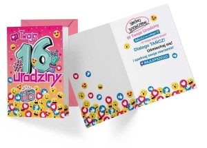 KARNET PR-341 URODZINY 16 DZIEWCZYNKA