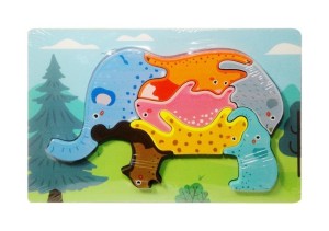 PUZZLE DREWNIANE DZIKIE ZWIERZĘTA, SWEDE