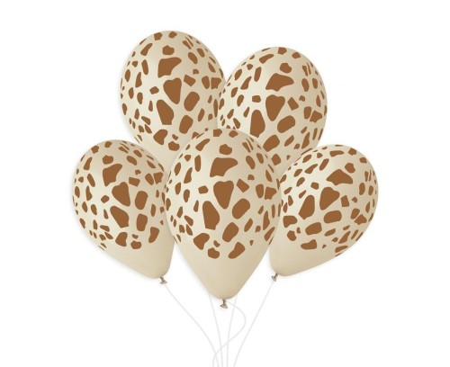 Balony żyrafa latte 33cm 50szt