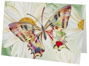 KARNET B6 + KOPERTA MOTYL KWIATY