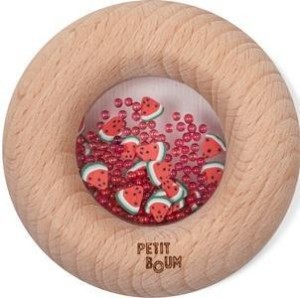 GRZECHOTKA DREWNIANA SENSORYCZNA ARBUZ, PETIT BOUM