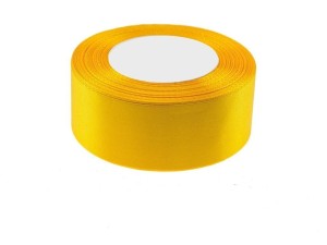WSTĄŻKA SATYNOWA ŻÓŁTA 50MMX32M