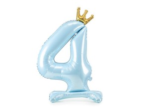 STOJĄCY BALON FOLIOWY 4 BŁĘKITNY 84CM