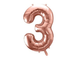 BALON FOLIOWY 3 86CM RÓŻOWE ZŁOTO