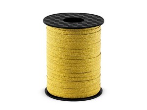 WSTĄŻKA PLASTIKOWA ZŁOTY 5MM/225M