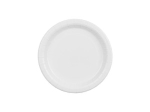 TALERZYKI PAPIEROWE BIAŁE 18CM 6SZT