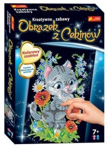 OBRAZEK Z CEKINÓW. KOTEK, RANOK-CREATIVE