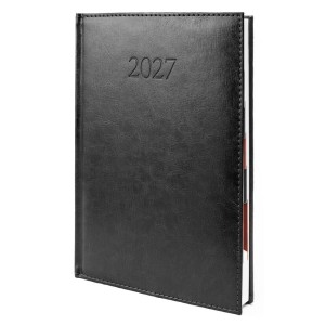 KALENDARZ 2027 B5 AGENDA DZIENNY CZARNY