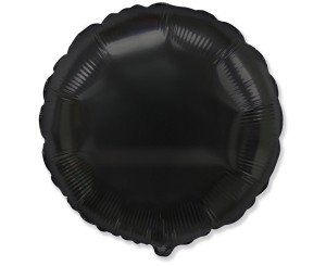BALON FOLIOWY OKRĄGŁY CZARNY 45CM
