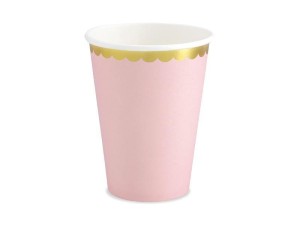 KUBECZKI JASNORÓŻOWE 220ML 6SZT