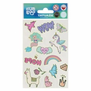 TATUAŻ ŚWIECĄCY W CIEMNOŚCI GIRL, STICKER BOO