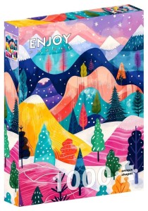 PUZZLE 1000 ZIMOWA PALETA BARW, ENJOY