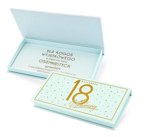 PUDEŁKO OZDOBNE NA BANKNOTY URODZINY 18 ELITE