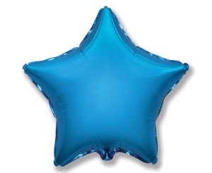 BALON FOLIOWY GWIAZDA NIEBIESKA 45CM