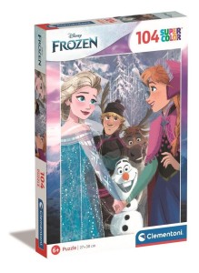 PUZZLE 104 SUPER KOLOR DISNEY FROZEN, CLEMENTONI