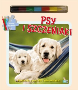 KSIĄŻECZKA Z PUZZLAMI PSY I SZCZENIAKI