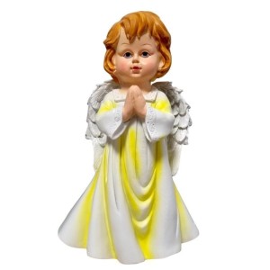 FIGURKA ANIOŁ MODLĄCY SIĘ - ŻÓŁTY 22CM