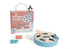 DREWNIANY SORTER ZWIERZĘTA ARKTYKI, BS TOYS