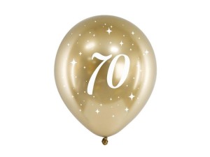 BALONY GLOSSY 70-TKA 30CM ZŁOTE 6SZT