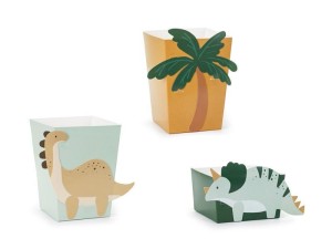 PUDEŁKA NA PRZEKĄSKI DINOZAURY 6SZT