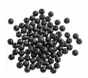 KORALIKI DREWNIANE 10MM 100SZT MATOWA CZERŃ