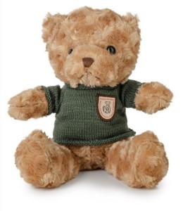 MIŚ KUDŁATY 22CM W SWETERKU ZIELONY, DAFFI