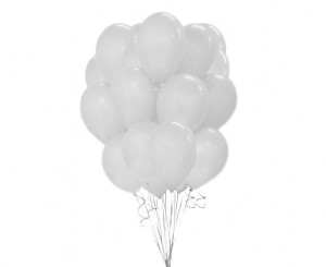 BALONY BEAUTY&CHARM METALICZNE BIAŁE 30CM 50SZT