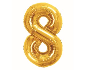 BALON FOLIOWY B&C 8 ROYAL GOLD 85CM