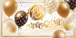 ZAPROSZENIE NA 18 URODZINY Z196 (5SZT)