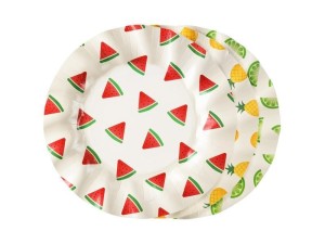 TALERZYKI OWOCE 20,5CM 6SZT