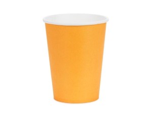 KUBECZKI PAPIEROWE JASNY POMARAŃCZOWY 250ML 6SZT
