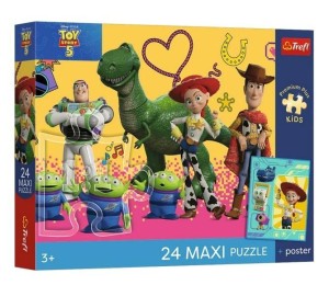 PUZZLE 24 MAXI TOY STORY 5 + PLAKAT TREFL, TREFL