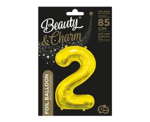 BALON FOLIOWY B&C 2 ZŁOTY 85CM