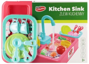 ZESTAW KUCHENNY ZLEW RÓŻOWY, MEGA CREATIVE