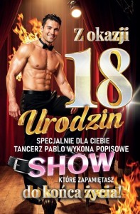 KARNET URODZINY 18 2K TANCERZ PABLO