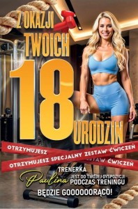 KARNET URODZINY 18 2K TRENERKA PAULINA